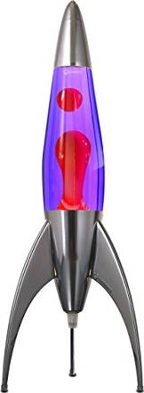 Lava lamp Mathmos Telstar Rakete Violett Rot Lavalampe