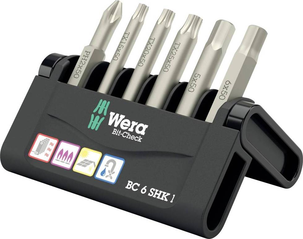 Wera tool check Wera Bit-Check 6 50mm Mixed Set Bit Screwdriver