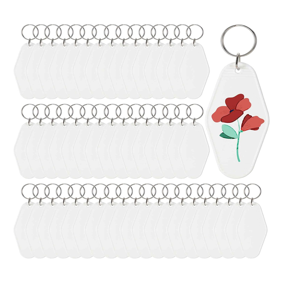 Typecat Blank Motel Keychain Bulk with Key Rings