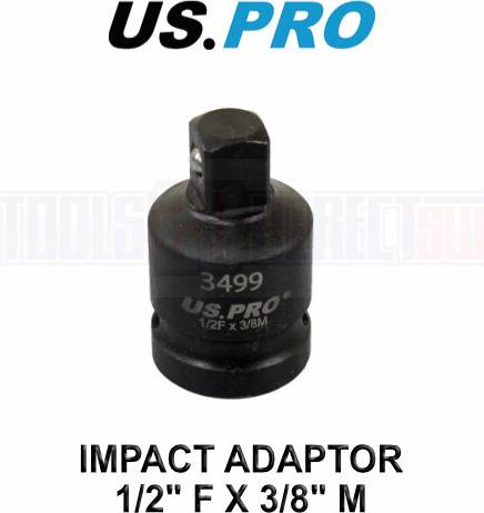 US PRO Impact Adaptor Step Up 3/8 Inch F to 3/8 Inch M Socket Bit