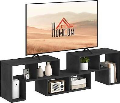 Homcom Unit 75 Inch Black TV Bench