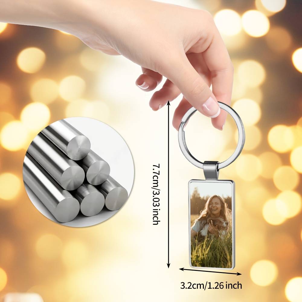 Temu Double-sided Color Photo Keychain - Customized Product