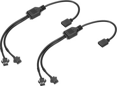 Uxcell 5V 3Pin Splitter Cable 2 Pcs