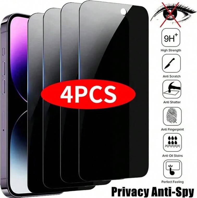 4pcs Privacy Screen Protector For iPhone 13 Mini