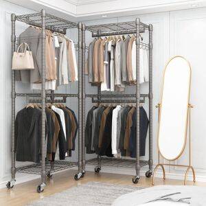 Rebrilliant Ginjiro 60cm W Rolling Racks Clothes Rack