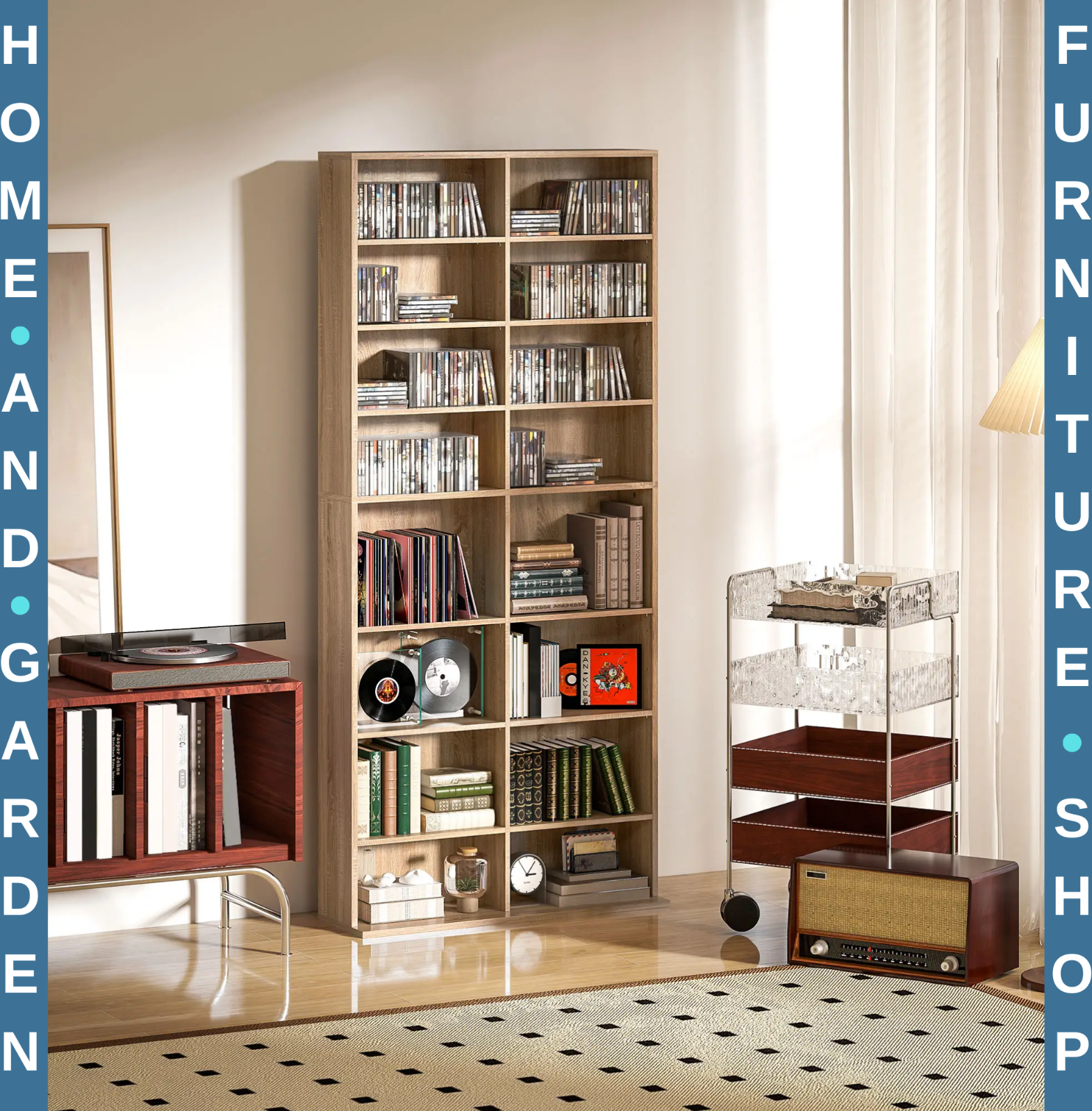 Homcom 640 CD Storage Unit with 18 Compartments