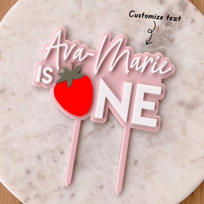 Shein Personalized Strawberry Topper Sign