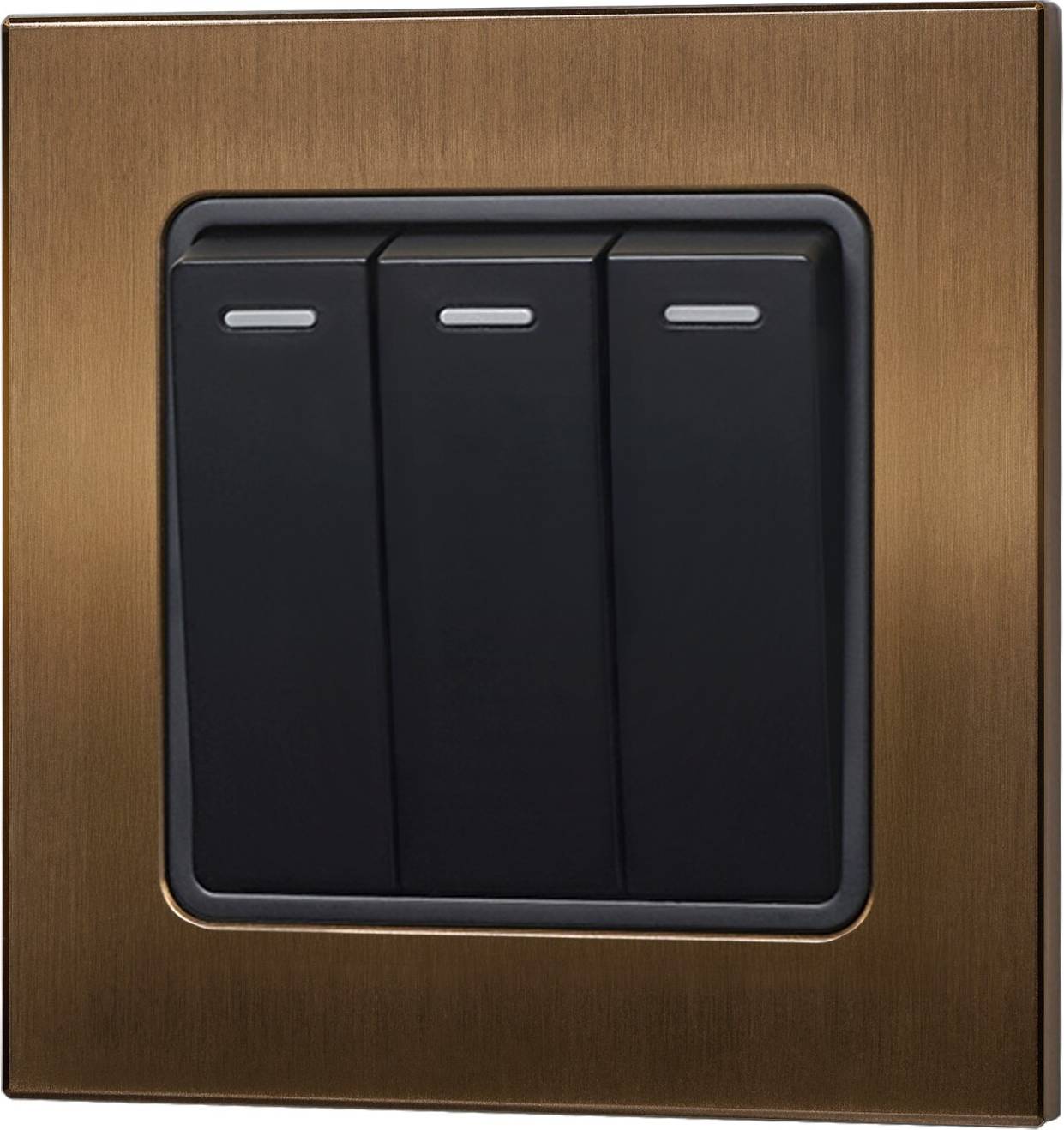 Retrotouch Aura BM11BZ-R32B 3 Gang Rocker Light Switch