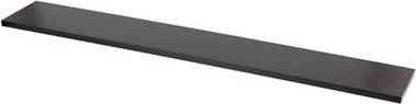 GoodHome Rigga Satin Black Rectangular Floating Wall Shelf