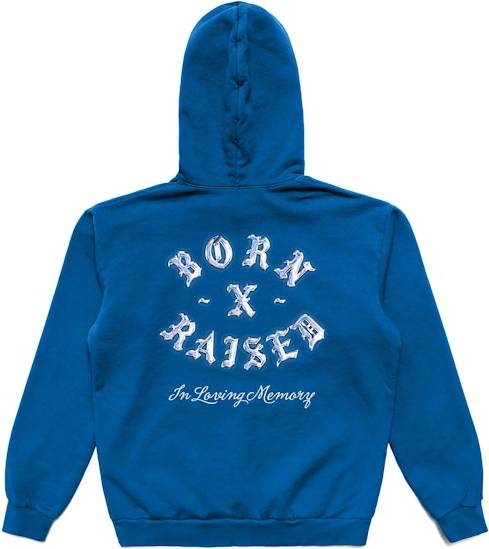 X rocker Nike SB Born X Raised In Loving Memory Rocker Hoodie - Blue