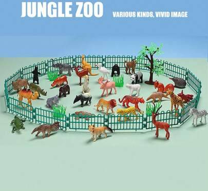Shein 53pcs Forest Simulation Animal Model Set