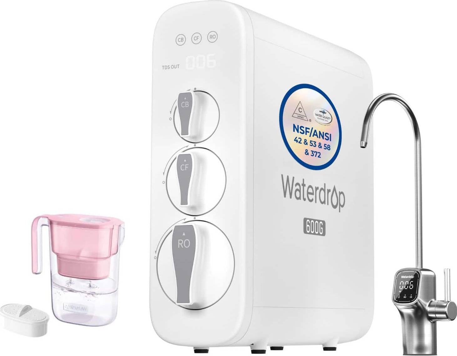 Reverse osmosis water filter Waterdrop G3P600 Reverse Osmosis Water Filter Pitcher