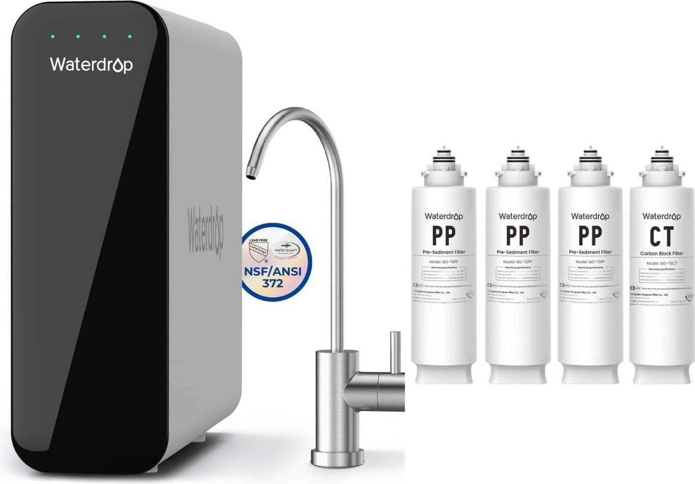 Sink water filter system Waterdrop TSU-W Under Sink Water Filter System