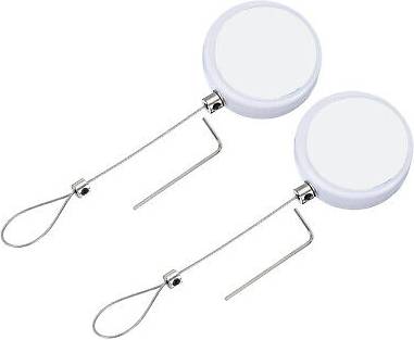2 Pcs Round Retractable Remote Control Tether