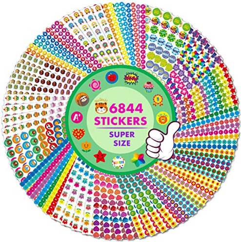 Hebayy 6844 PCS Incentive Round Stickers