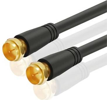 Coaxial Cable 10ft F Type Plug Pin Adapter