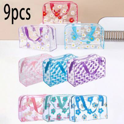 Shein Floral Pattern PVC Waterproof Toiletry Storage Bag