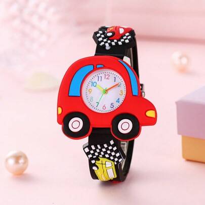 Shein 3D Cartoon Racing Car Pattern