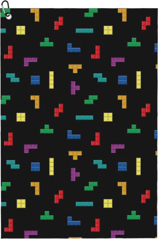 WHIBOS Tetris Block Pattern Golf Towel