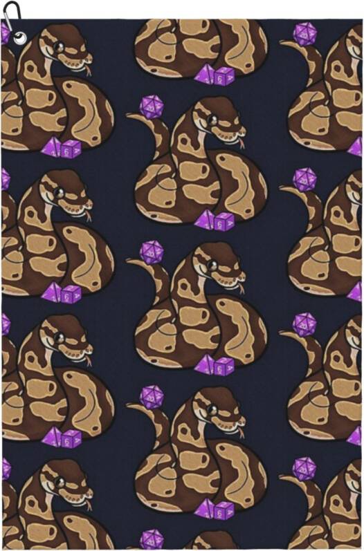 WHIBOS Ball Royal Python Golf Towel Fan