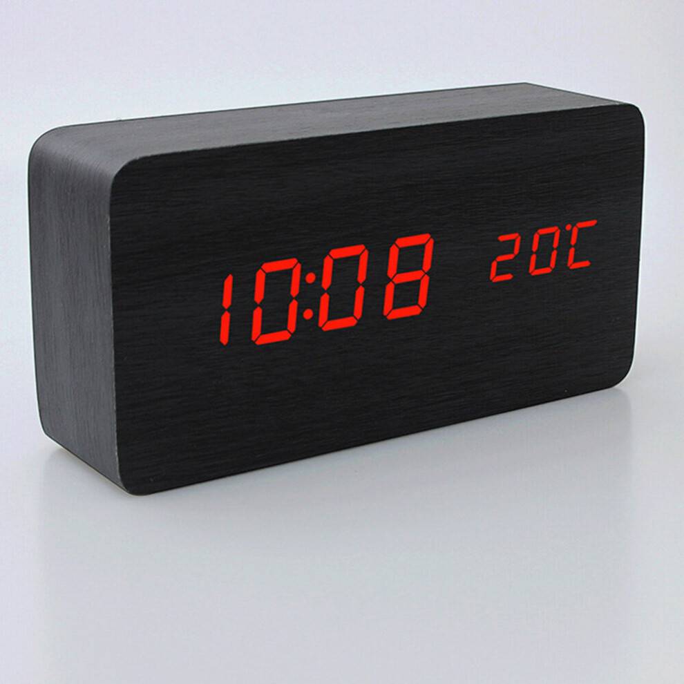 Wooden Digital Multi-function LED Alarm Clock