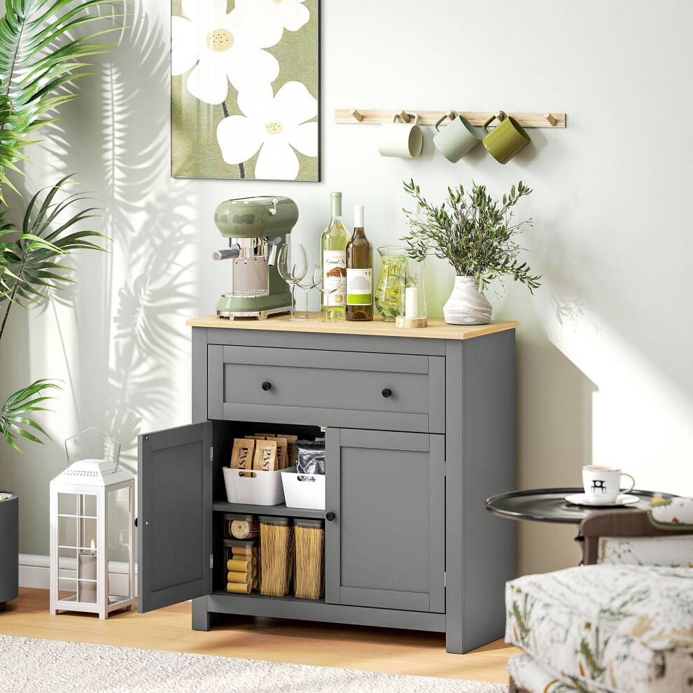 Homcom Storage Cabinet with Adjustable Shelf Drawer Sideboard