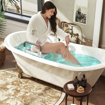 Portable bathtub Homcom Portable Non-Slip Small Shower Chair