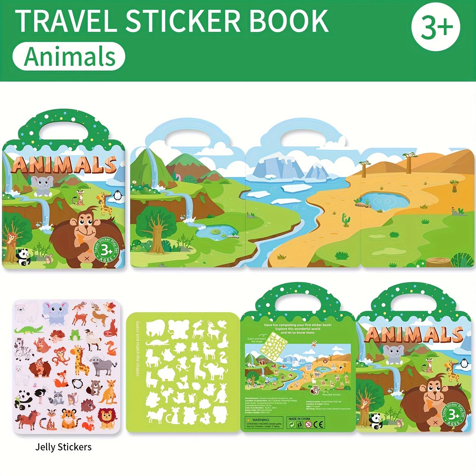 Temu Kids Reusable Diy Sticker Books