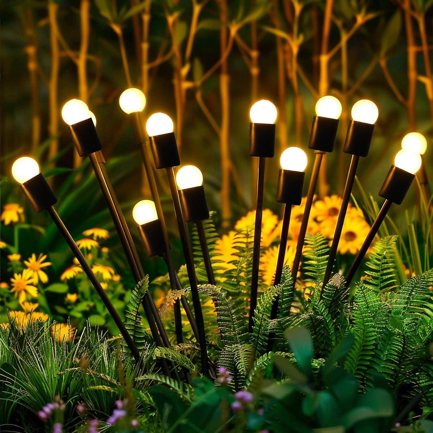 Aigostar LED Solar Path Light 4 Pack Ground Lighting