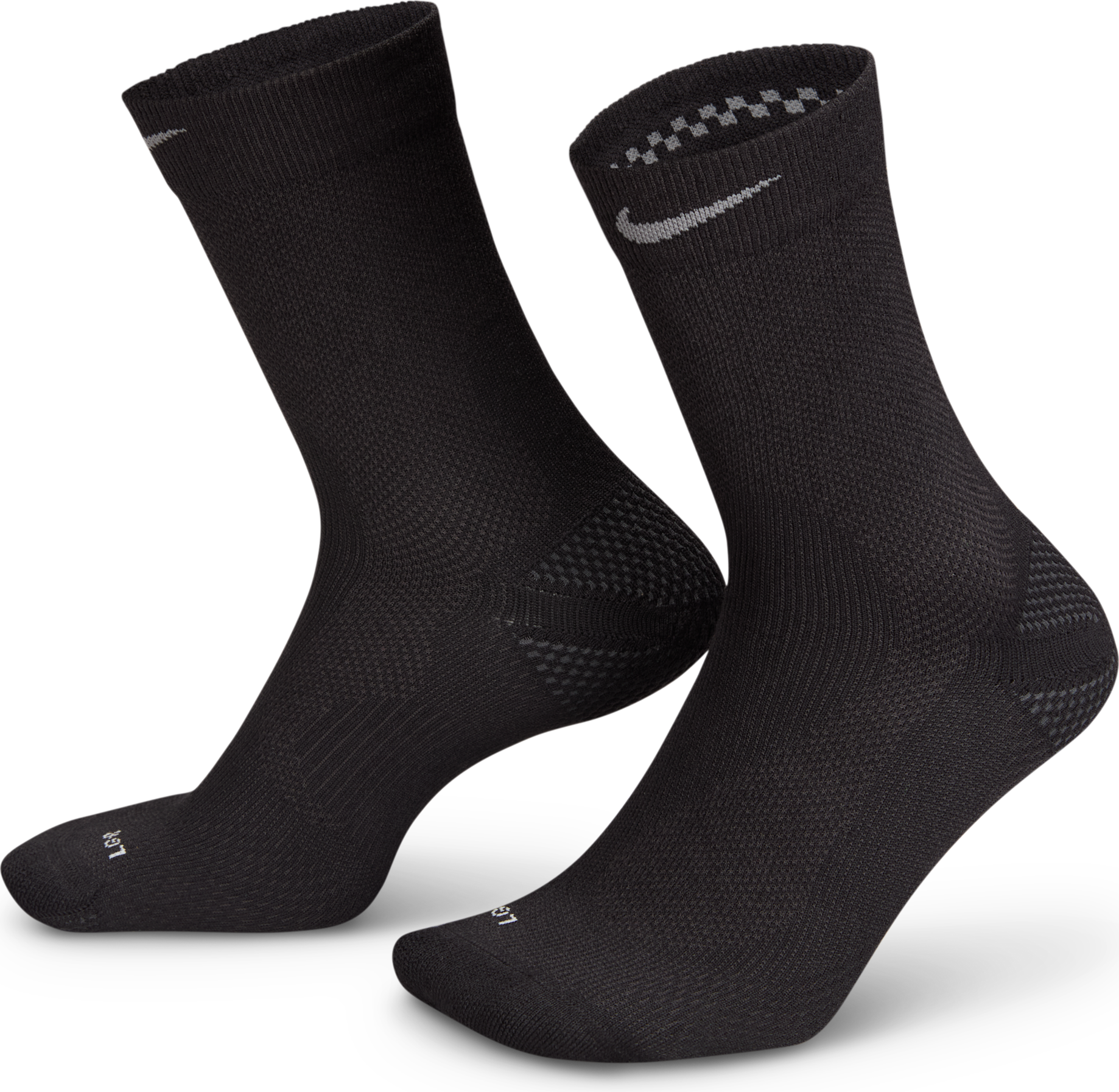 Nike Fast Lightweight Running Crew Socks - Sort