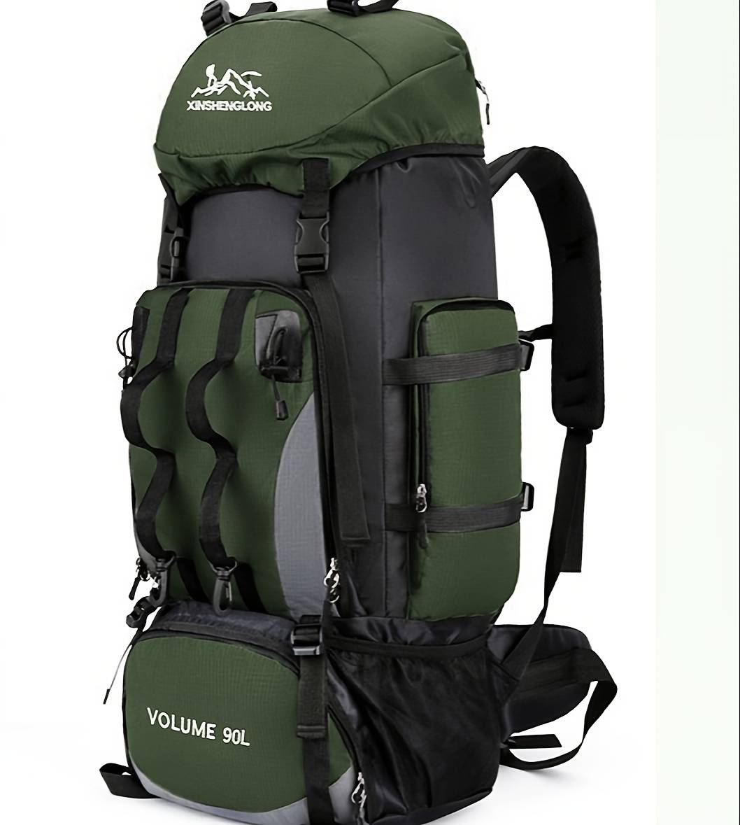 Temu Large Capacity Webbing Style Outdoor Backpack