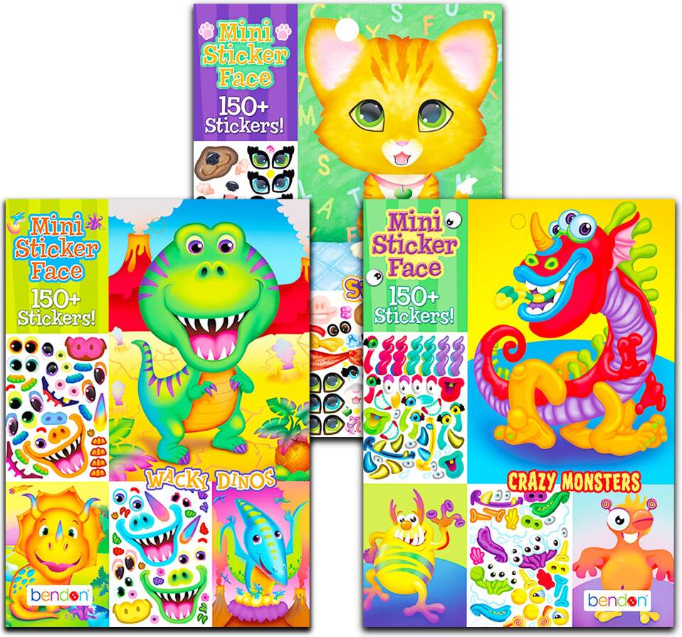 Bendon Make a Face Sticker Books Bundle