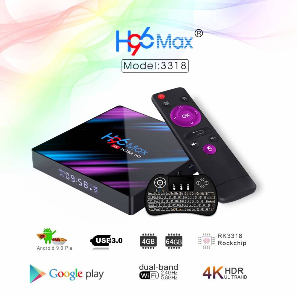H96 Max Android 9.0 Quad Core Smart TV Box