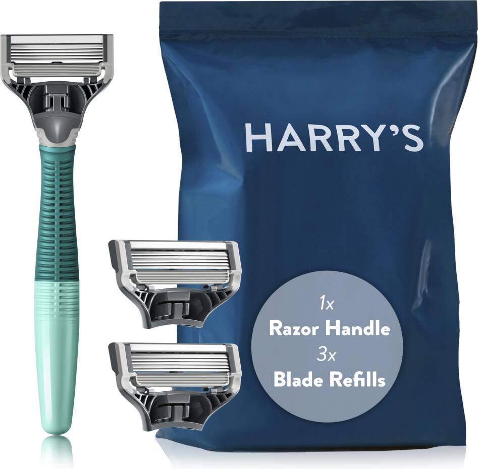 Harrys blades Harry's Starter Set Weighted Handle 3 Razor Blade Refills