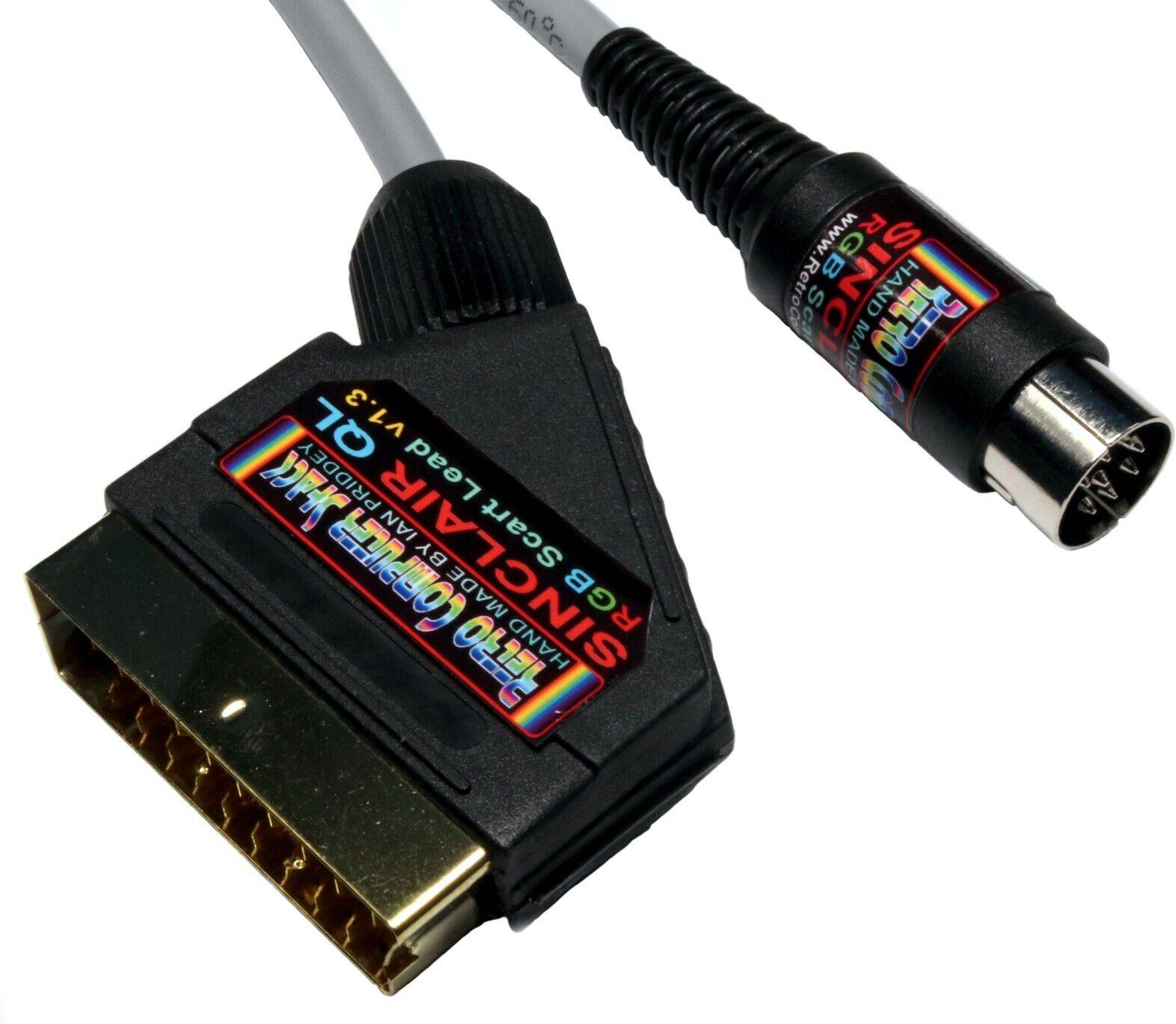 Retro Computer Shack Sinclair QL RGB Scart Lead Video Cable