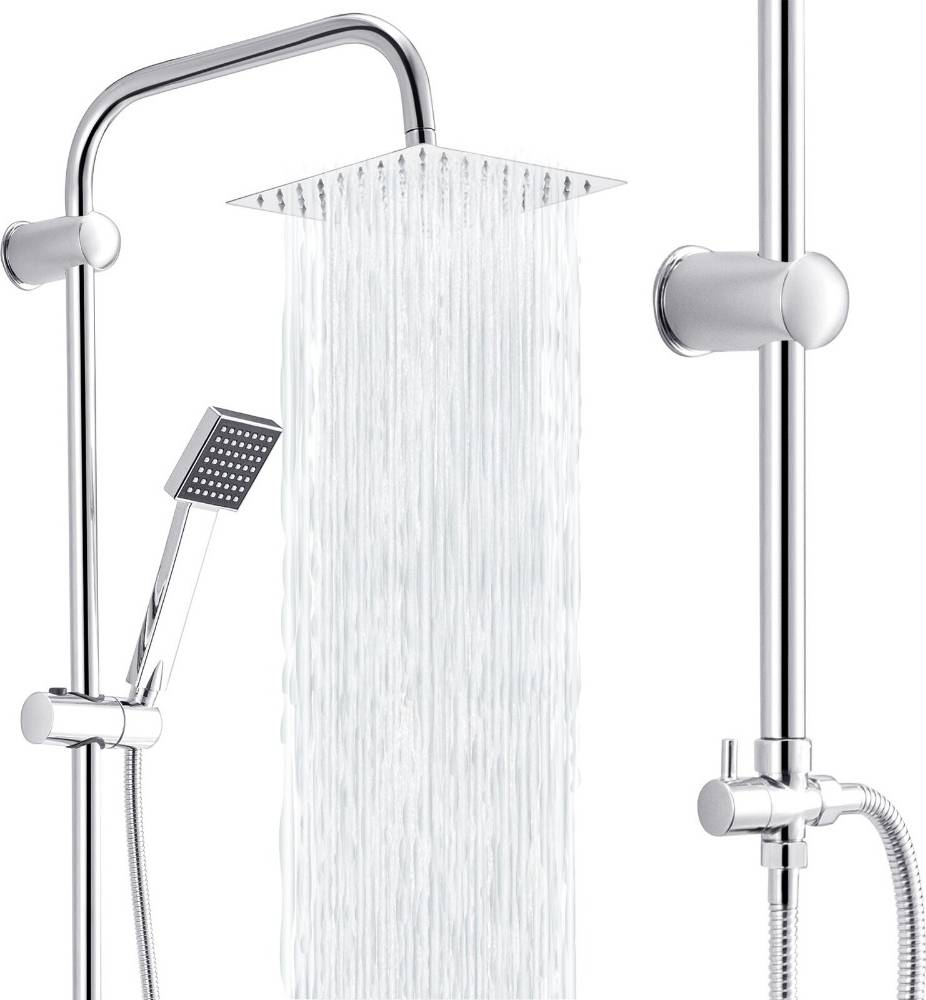 Temu Shower Riser Kit Set Bathroom Square Overhead
