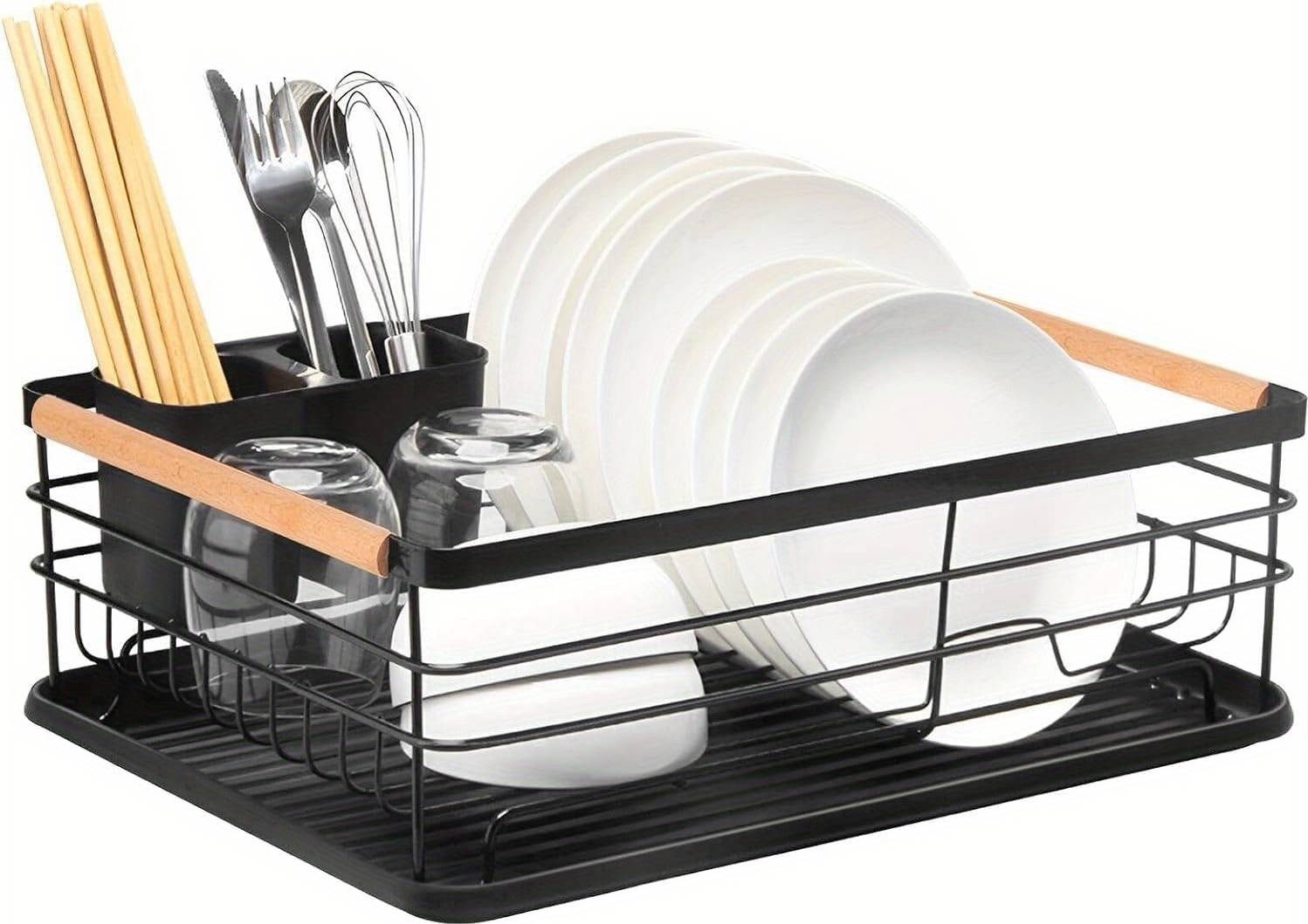 Temu Rack With Drip Tray Dish Drainer