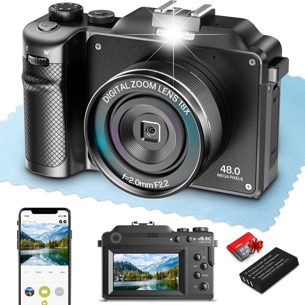 4K 48MP Autofocus Digital Camera