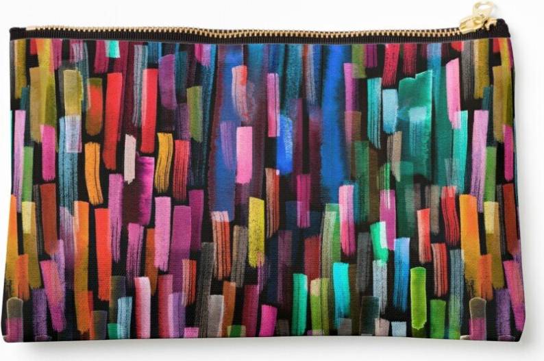 WHIBOS Multicolored Watercolor Stripes Pattern - Multicolor