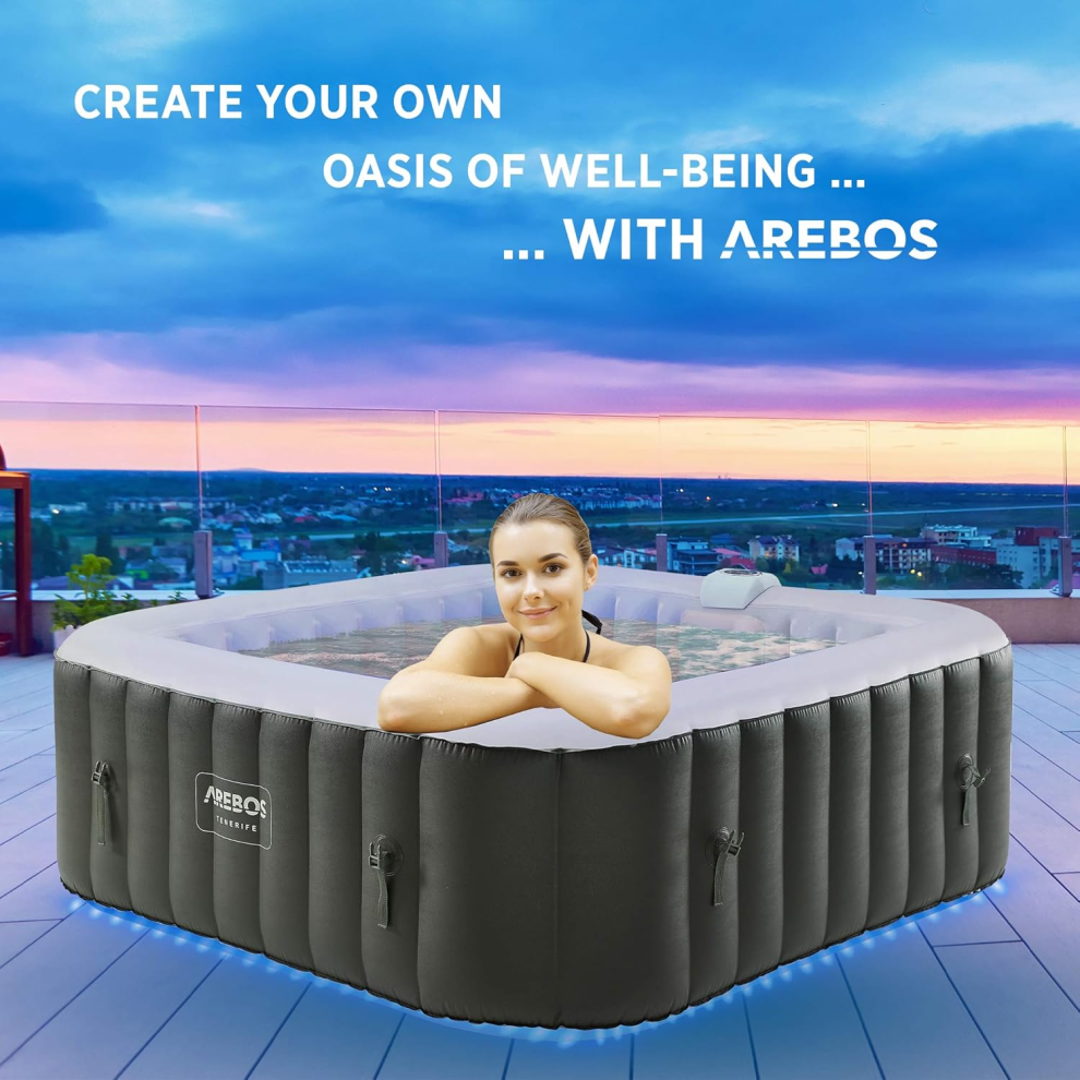 Arebos Inflatable Hot Tub Spa