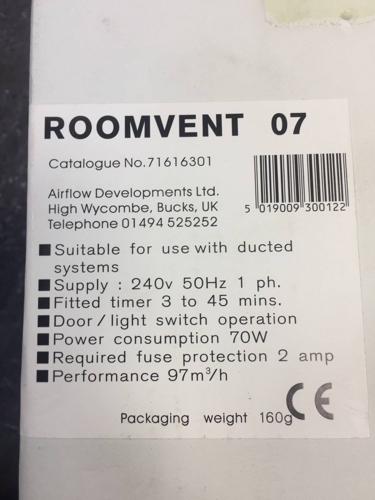 Roomvent 07 Timer Fan 4 Inch