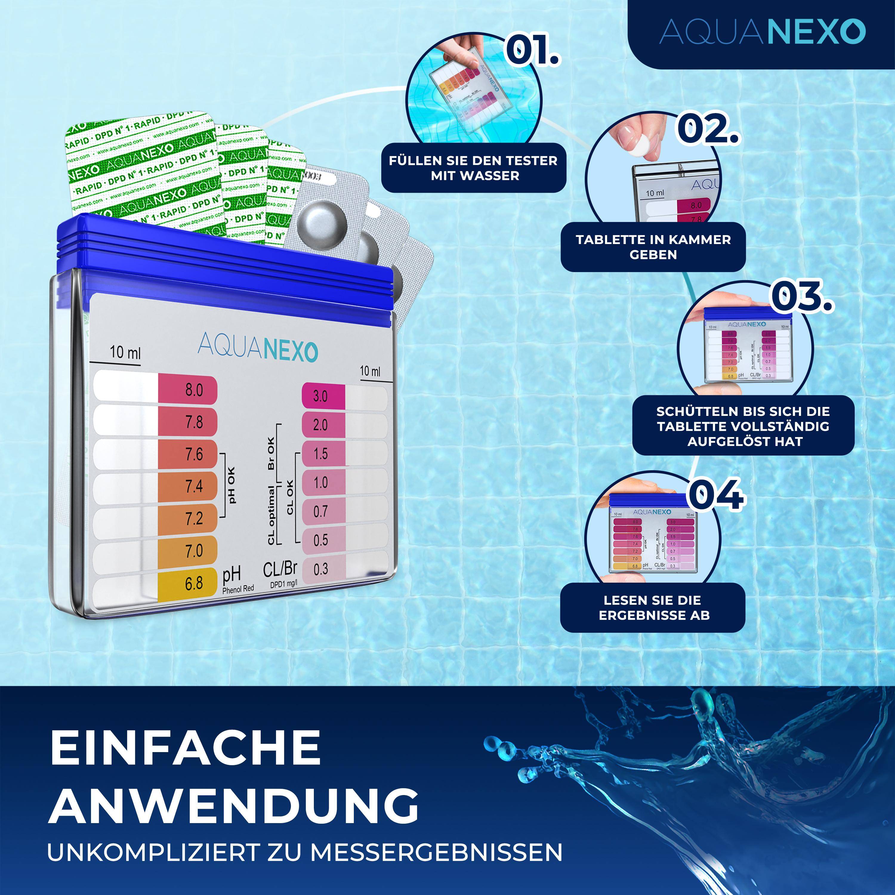 Pool Tester Chlor 60 Pool Testtabletten