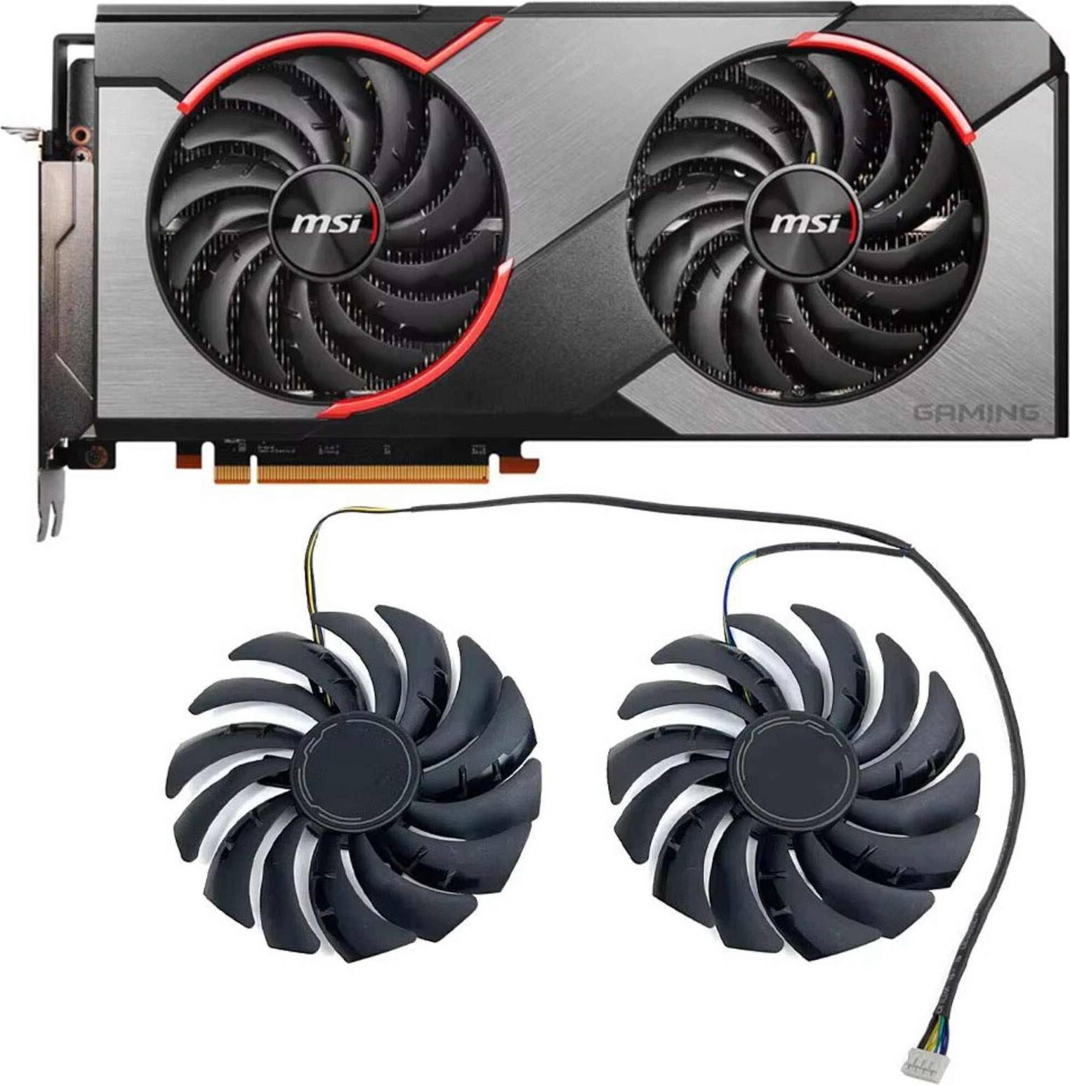 MSI RX 5600XT Gaming GPU Fan Replacement Set 95mm