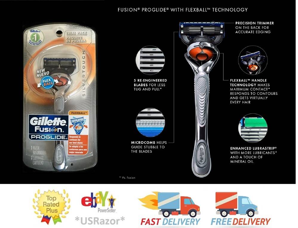 Gillette proglide blades Gillette Fusion Proglide Flexball Razor