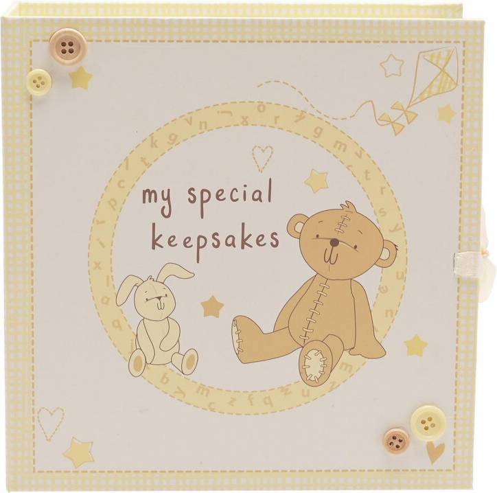 Celebrations Button Corner Paperwrap Book Keepsake Small Box