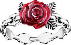 Thomas Sabo Silver Ring Roses Romance Red