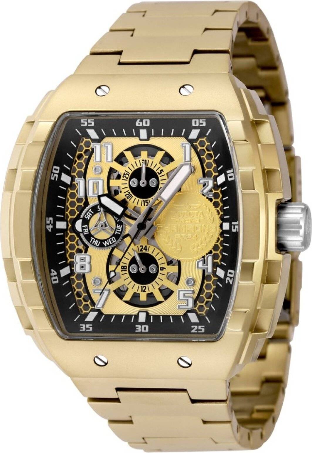 Invicta Racing Kvartsklocka Herr 47mm Guld