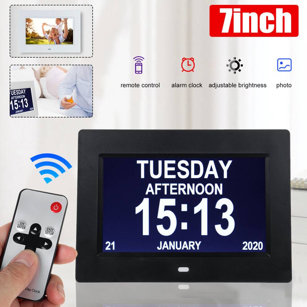 7inch LED Digital Photo Frame Font Clock