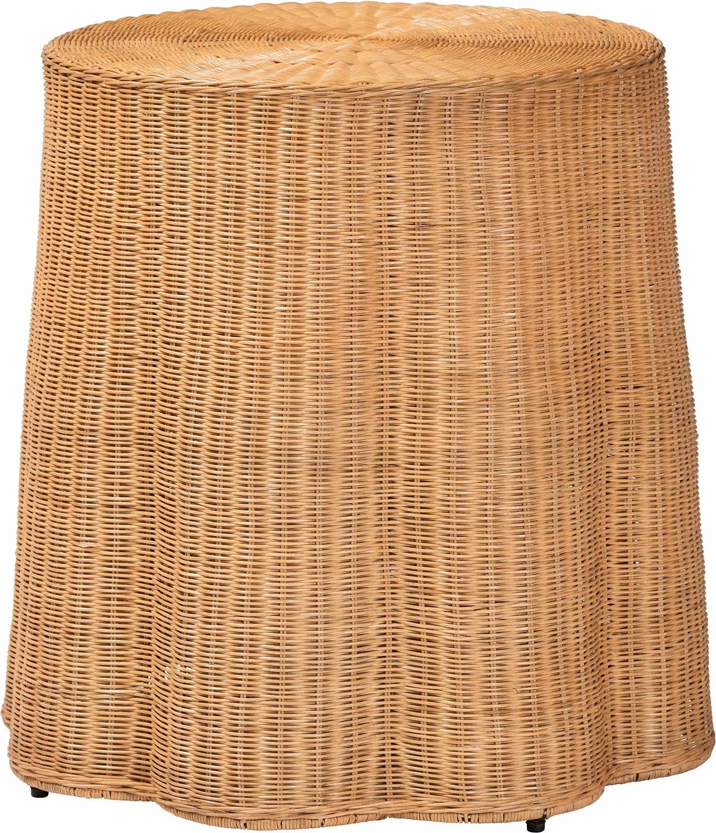 Sunroom Bali & Pari Palm Scallop Natural Rattan Console Table