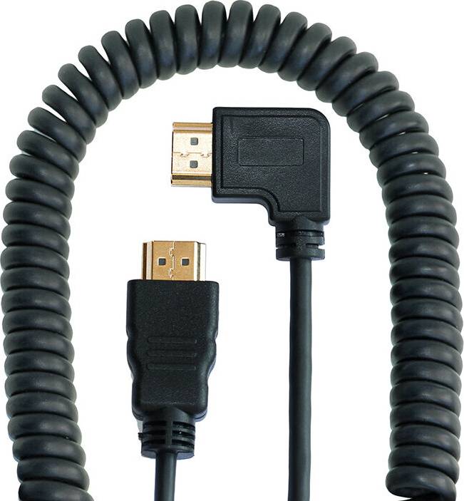 Wejoy 1.3M Elbow Spring Coiled HDMI Cable
